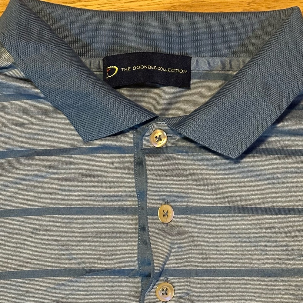 Doonbeg Collection Light Blue Polo With Stripes F… - image 5